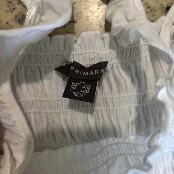 White Smocked Ruched Top - Picture 3 of 3